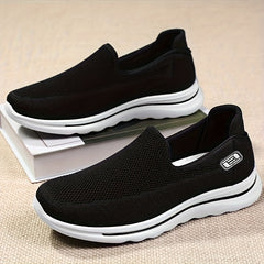 Thick Bottom Slip On Sneakers Mesh Lightweight Non Slip Shoes