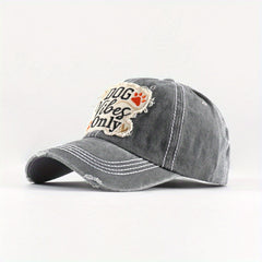 Embroidered Baseball Cap Washed Denim Sun Hat Male Peaked Cap