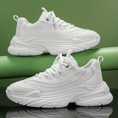 Men's Chunky Lace Up Sneakers Soft Sole for Winter & Autumn