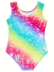 Girls Unicorn Print Ballet Leotard for Gymnastics - Comfy & Stretchy