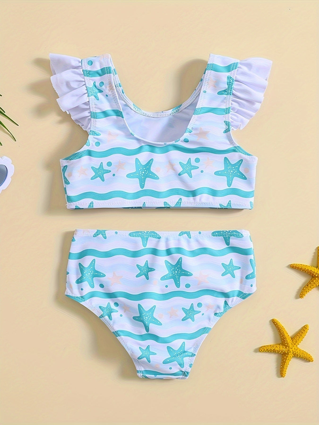 Starfish & Watermelon Bikini Set for Girls