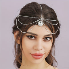 Silver Crystal Headband Tiara Bridal Hairband