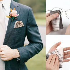 Men's Handkerchiefs Soft Pocket Square Gents Hankies for Father Mother