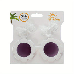 Kids Sunglasses & Butterfly Hair Clip Set