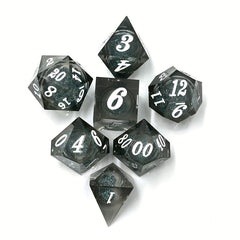 7pcs Liquid Core Dice Resin Mini Game Drinking Fun Dice Creative Tabletop