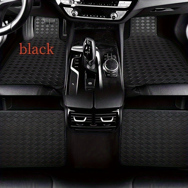 4pcs Waterproof PVC Car Floor Mats For Men And Women