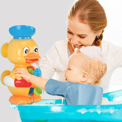 Interactive Duckling Bath Toy with Water Wheel & Rotating Eyes