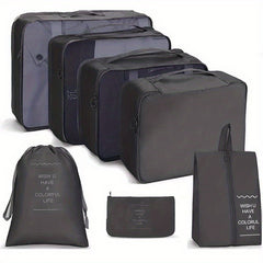 7-Pc Travel Luggage Set Versatile Organizers Multifunctional Bags
