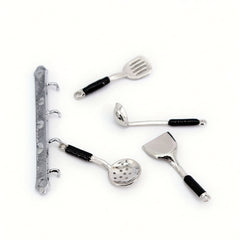 5pcs Dollhouse Kitchen Utensil Set 1 12 Scale Realistic Wall Decor Accessories