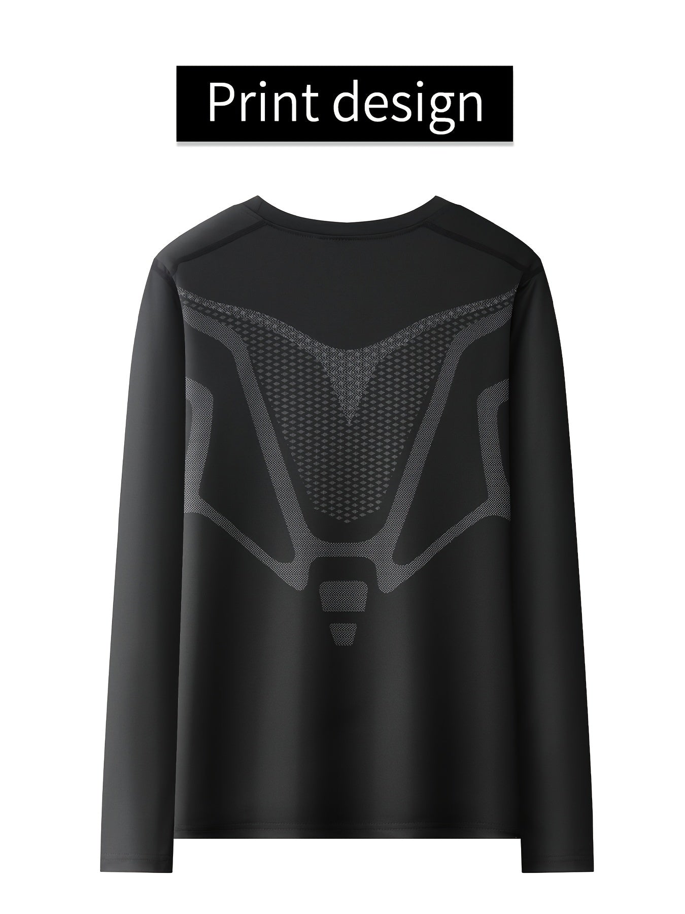 Men's Fleece Compression Shirt for Outdoor Fitness