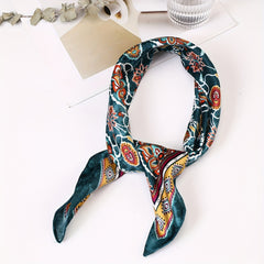 Tie Dye Square Scarf Vintage Paisley Print Neckerchief Casual Head Wraps Bandana