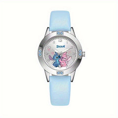 Stitch Cartoon Quartz Watch for Women Digital Display Steel Band