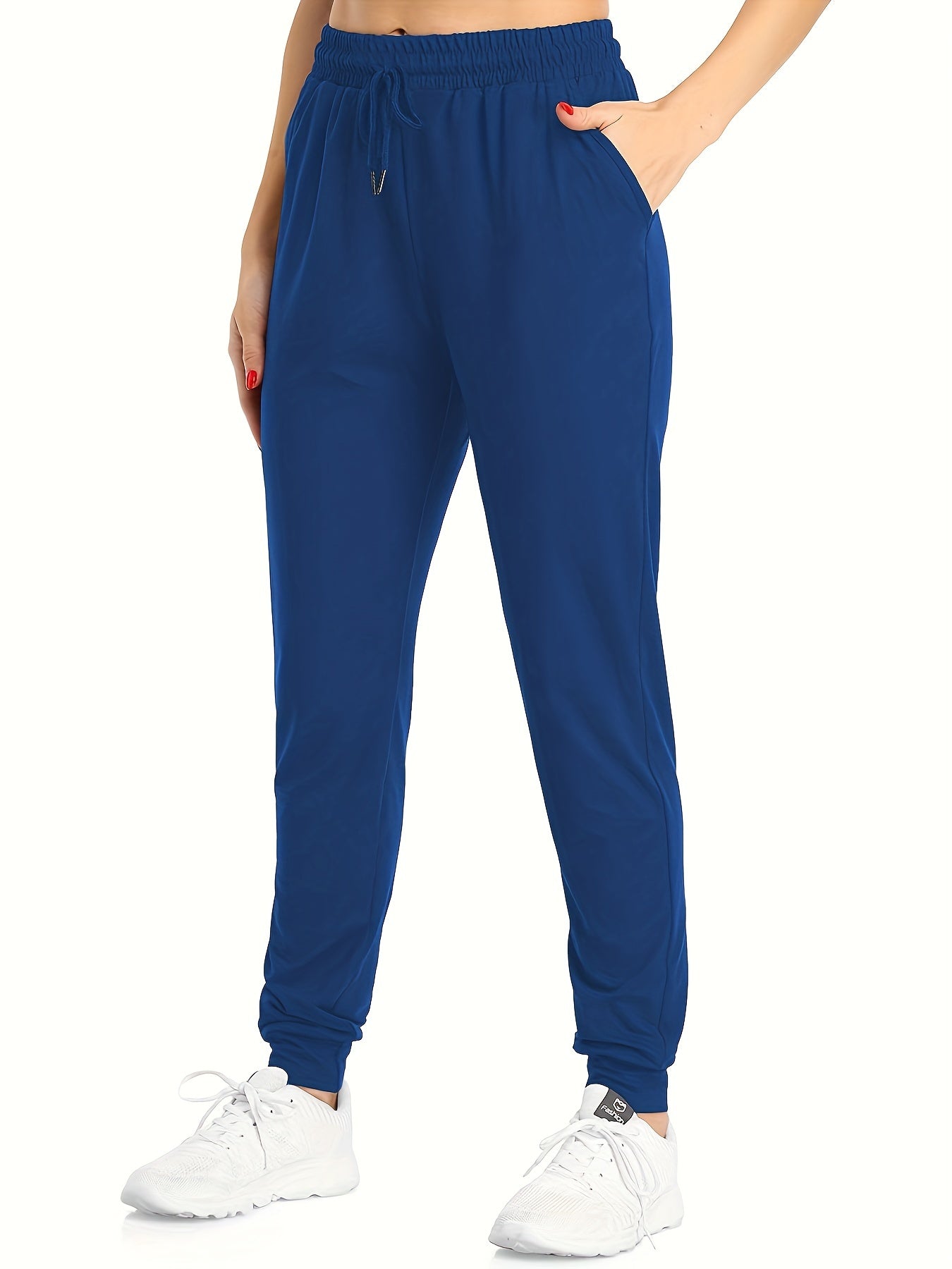 Solid Drawstring Joggers - Women's Casual Pants