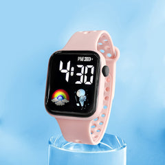 Kids Rainbow Astronaut LED Sport Watch Electronic Wristwatch