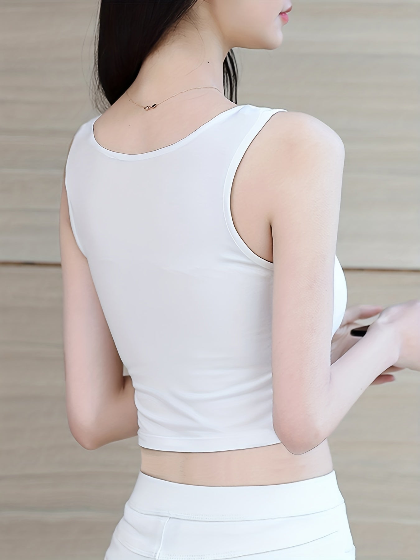 Heart Print Crop Tank Top Casual Sleeveless Tank Top