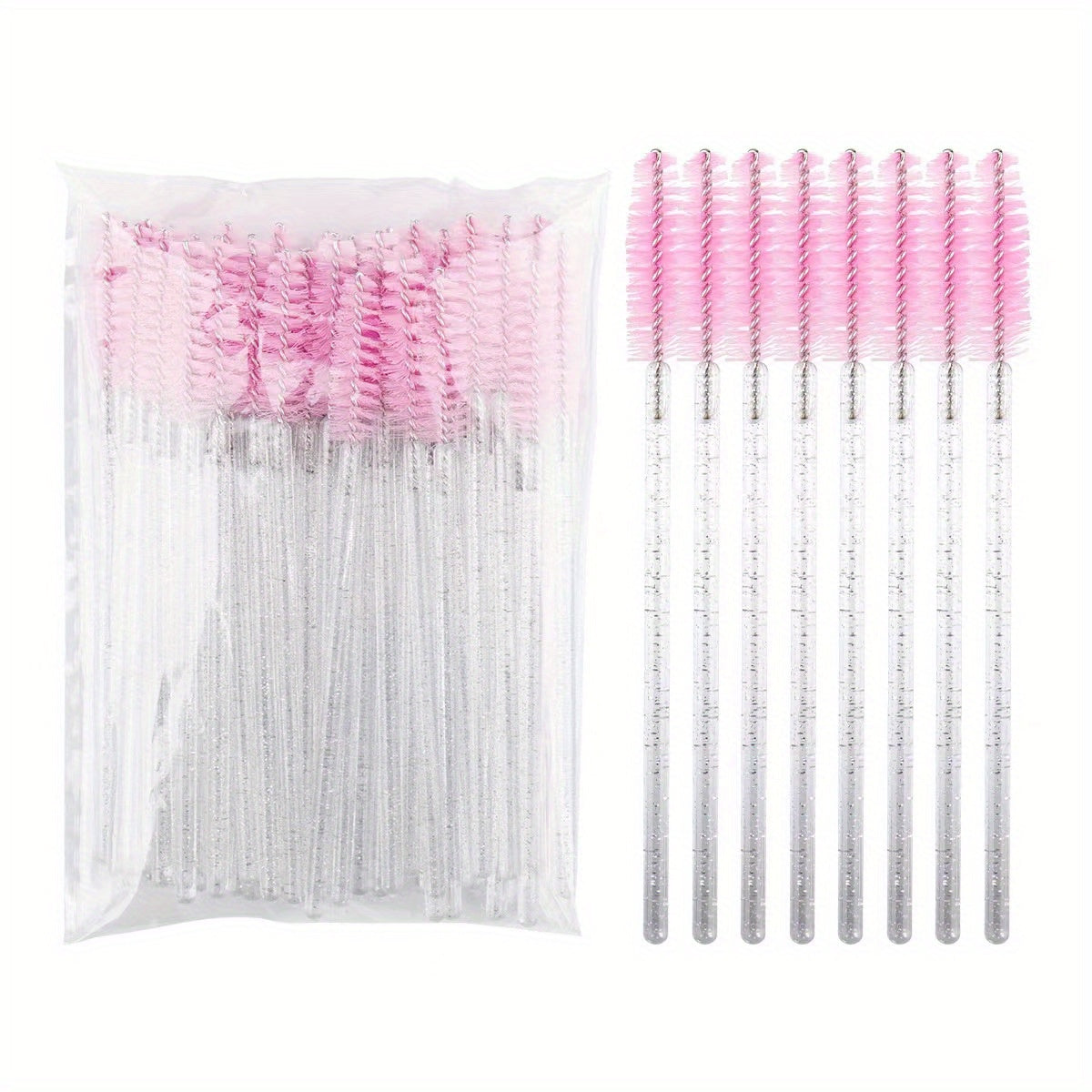 50PCS Eyelash Brush Mascara Wands Makeup Brushes Applicators Kits