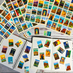 100pcs World Landmark Graffiti Stickers Waterproof DIY Decorative Stickers