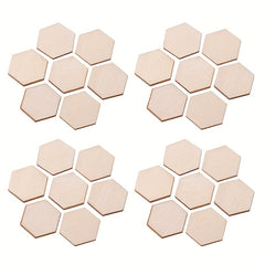 20pcs Wooden Hexagons for Painting Decoration