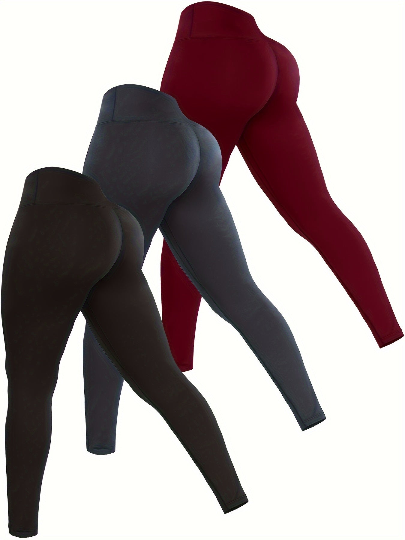 High Waist Sports Leggings 3pcs Fitness Yoga Pants Comfortable Leggings