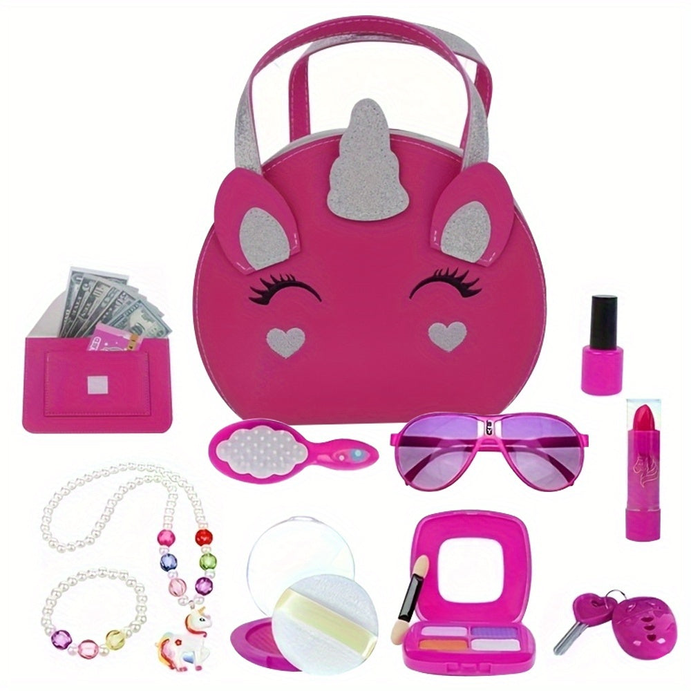 Children's Girl Makeup Toy with Durable Zipper - Princess Role Play Set