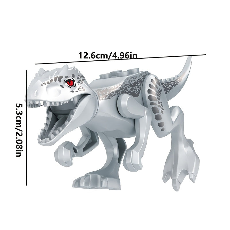 8pcs Dinosaur Building Blocks Set Tyrannosaurus Rex & Triceratops Models
