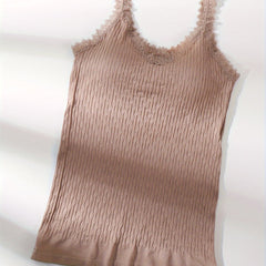 Lace Stitching Tank Top Sleeveless Padded Women's Lingerie