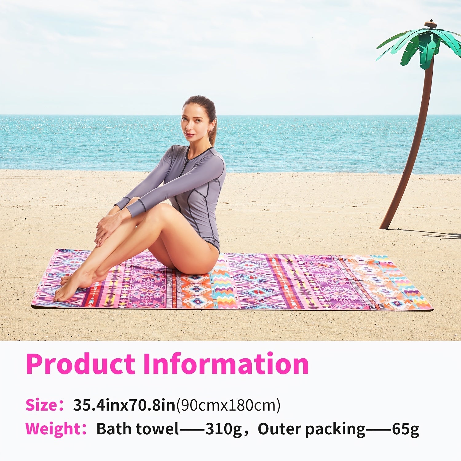 Bohemian Printed Beach Towel Quick Drying & Ultra Absorbent