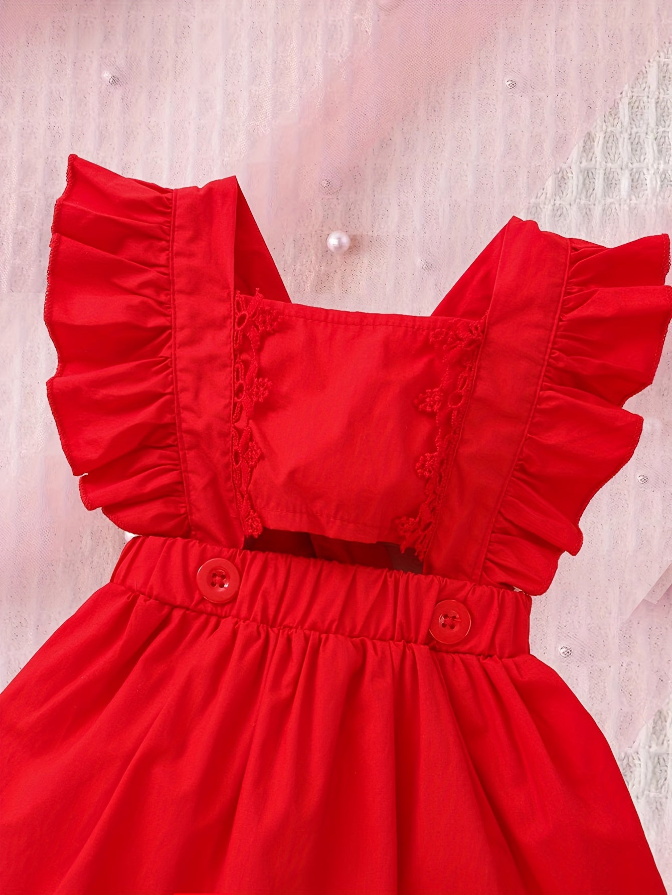 Baby Girls Ruffle Sleeveless Overall Dress Summer Vacation Party Skirt Romper