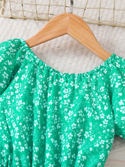 Toddler Girls Flowers Graphic Rompers Jumpsuits - Summer Clothes