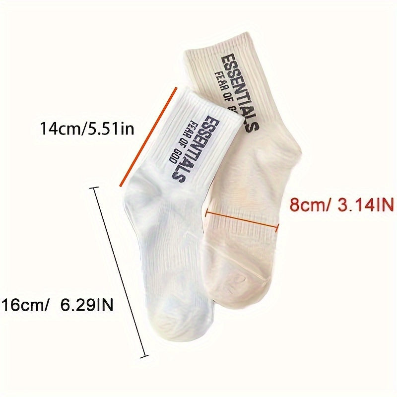 10 Pairs Crew Socks Solid Cotton Deodorant Sweat Absorbing Spring Summer Sports