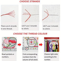 11CT Natural Landscape Cross Stitch Kit Home Decor DIY Gift