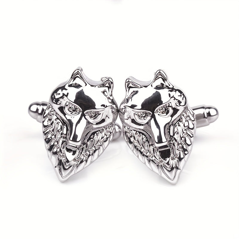 Wolf Head Cufflinks Animal Cufflinks French Shirt Clothing Cufflinks