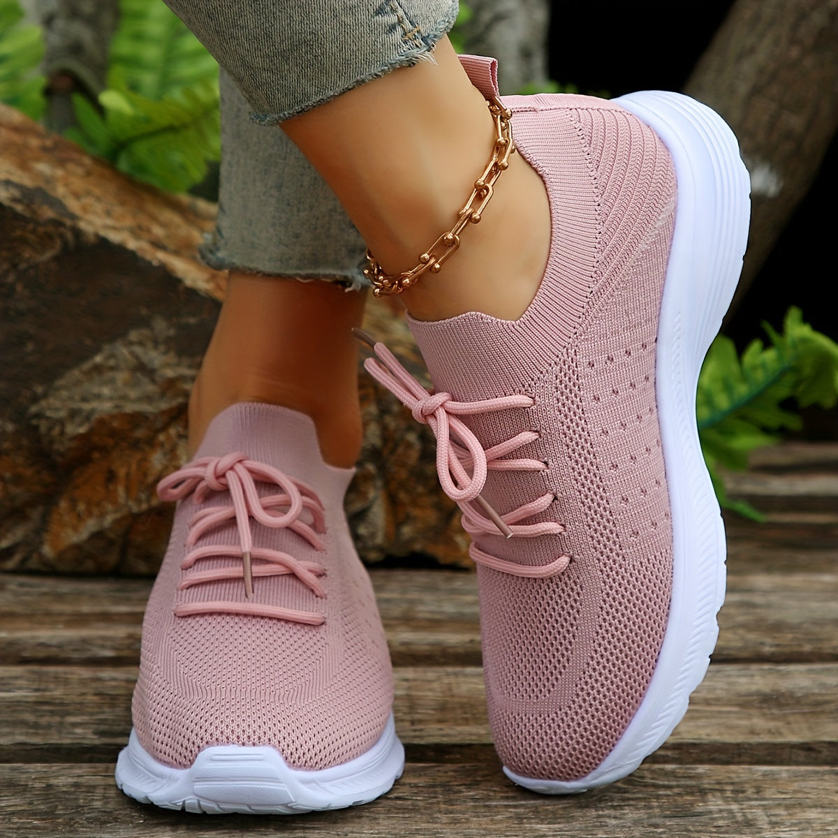 Women's Mesh Breathable Sports Shoes Lightweight Casual Walking Shoes