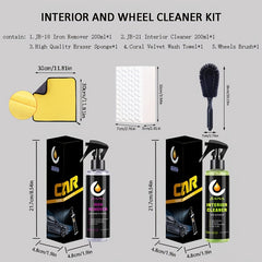 Car Interior and Wheel Cleaner Kit 200ml - Remove Metal Dust and Iron Powder
