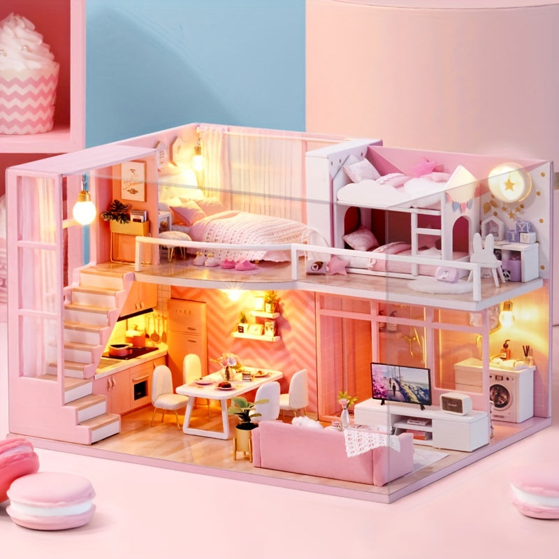 DIY Dollhouse Kit 3D Jigsaw Puzzle Assembled Model For Girl Princess Toys
