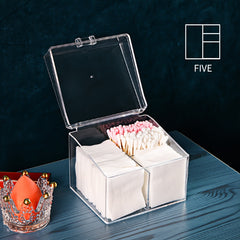Cotton Swab Storage Box with Cover Makeup Organizer