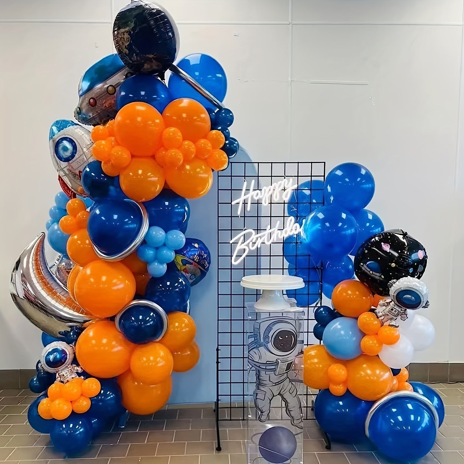 100pcs Orange Balloon Garland Kit for Birthday Graduation Space Themed Party