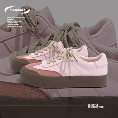 HUANQIU Lace-up Lightweight Non-slip Low Sneakers for Women