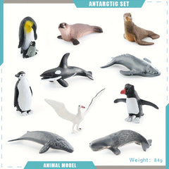 Polar Animal Model Set Penguin Sperm Whale Albatross Seal Antarctic Marine Life