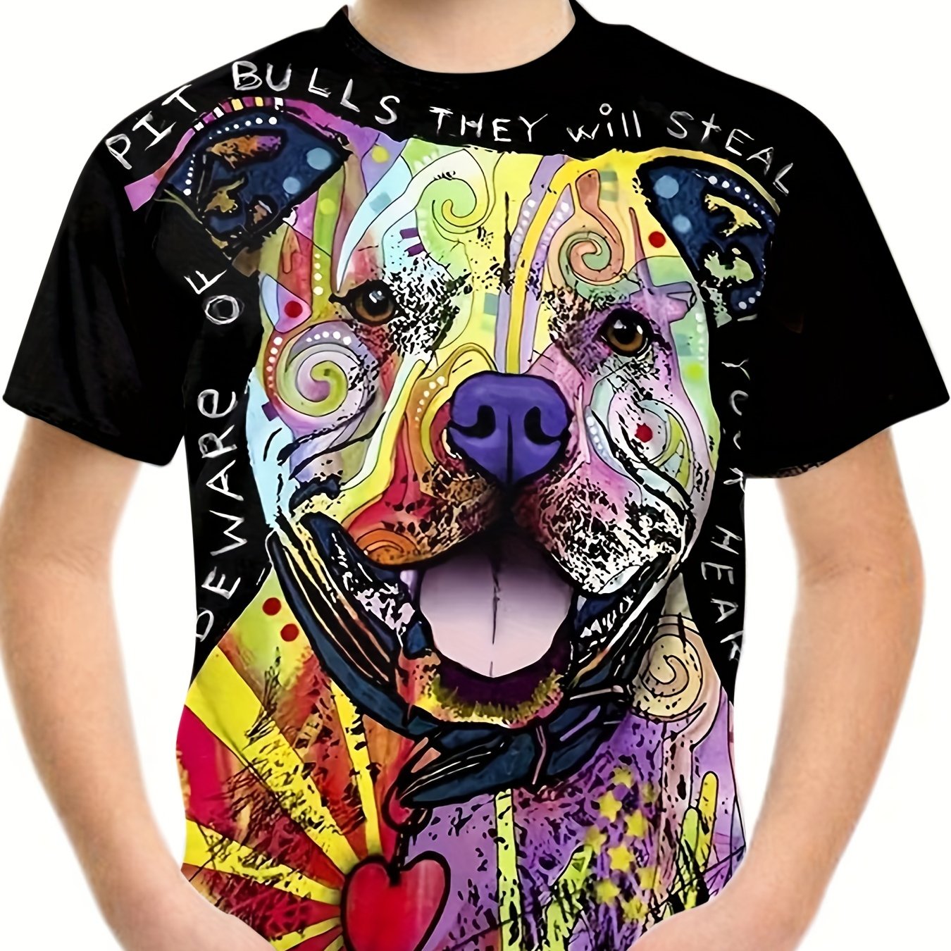 Boy's Totem Dog Graphic T shirt Casual 3D Print Tee
