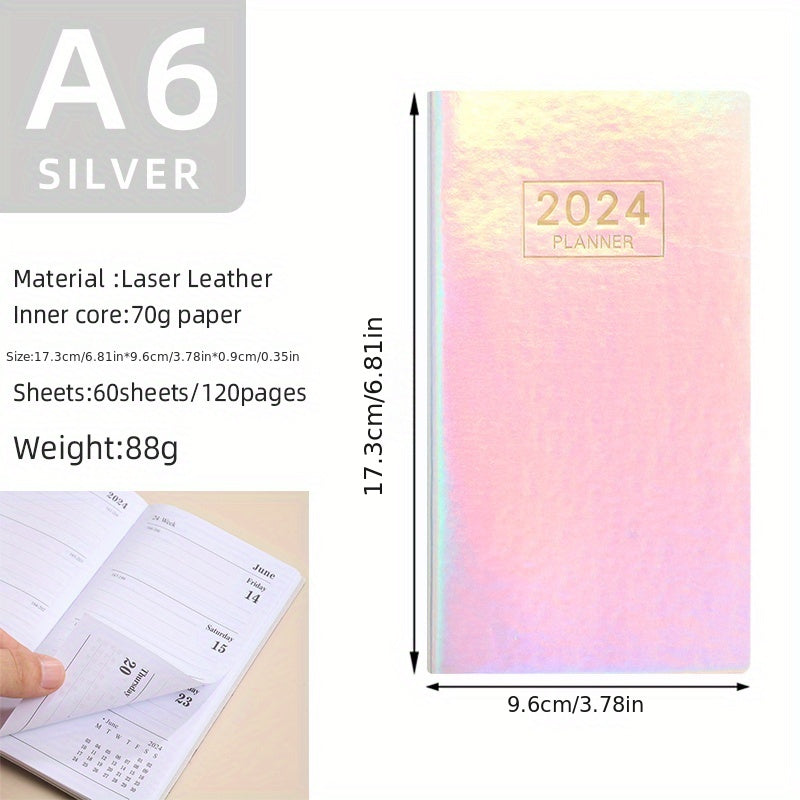 Laser A6 English Plan Book Planner Thin Weekly Calendar Schedule Book