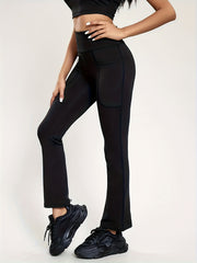 High Waist Flare Leggings Women's Yoga Dance Wide Leg Pants