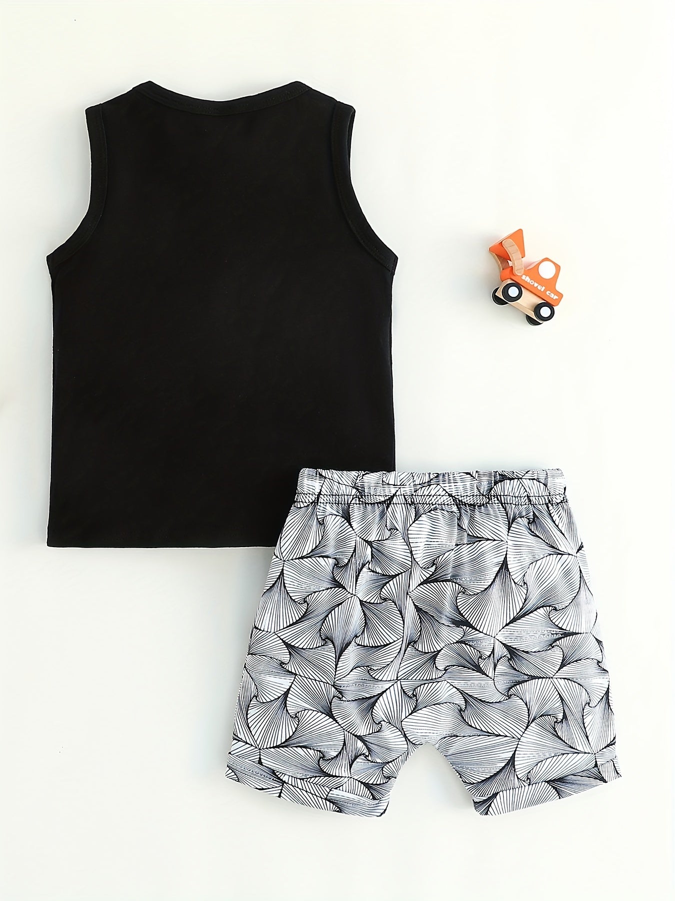 2pcs Baby Boys Mama's Boy Tank Top & Shorts Set
