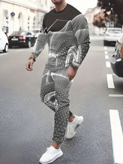Car Theme Men's Outfit: Sweatshirt & Sports Trousers