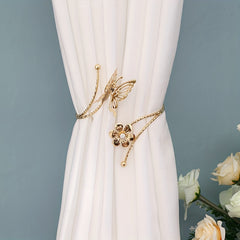 1pc Metal Butterfly Curtain Tiebacks - Decorative Clips for Home Decoration