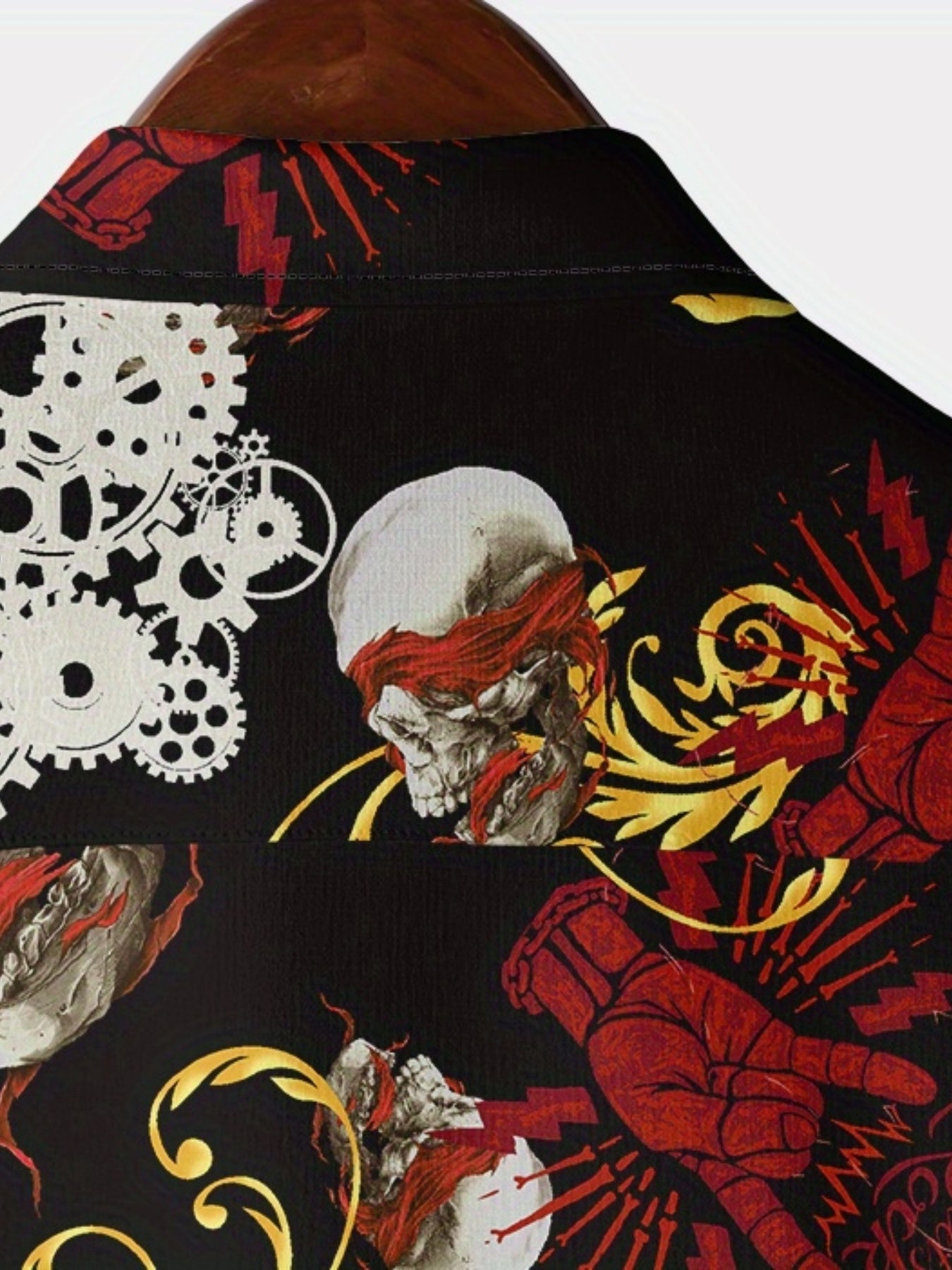 Men's Top Gear & Skull Print Hawaiian Shirt