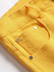 Men's Skinny Street Style Patchwork Cotton Jeans