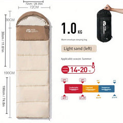 Portable Adult Camping Sleeping Bag Warm Cozy Single Bag Indoor Outdoor Use