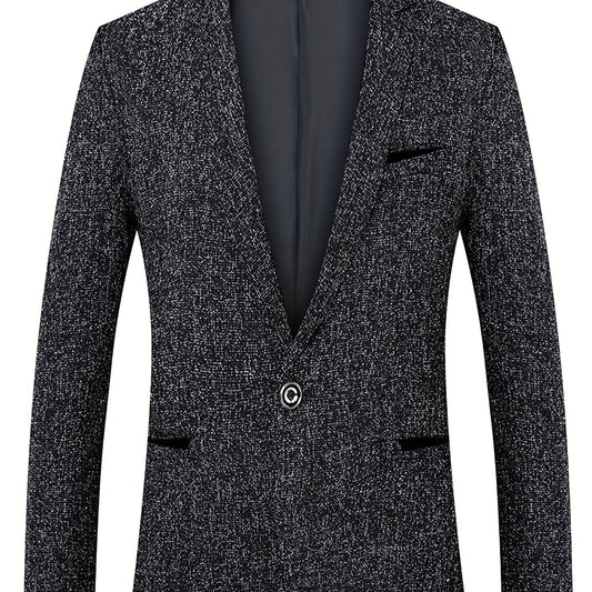 Men's Tweed Pattern Lapel Sports Coat Spring Fall