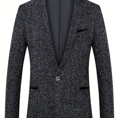 Men's Tweed Pattern Lapel Sports Coat Spring Fall